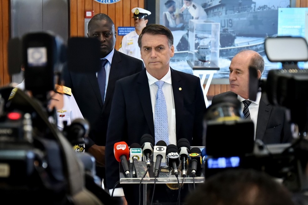 O presidente eleito Jair Bolsonaro (PSL) â€” Foto: Rafael Carvalho/governo de transiÃ§Ã£o