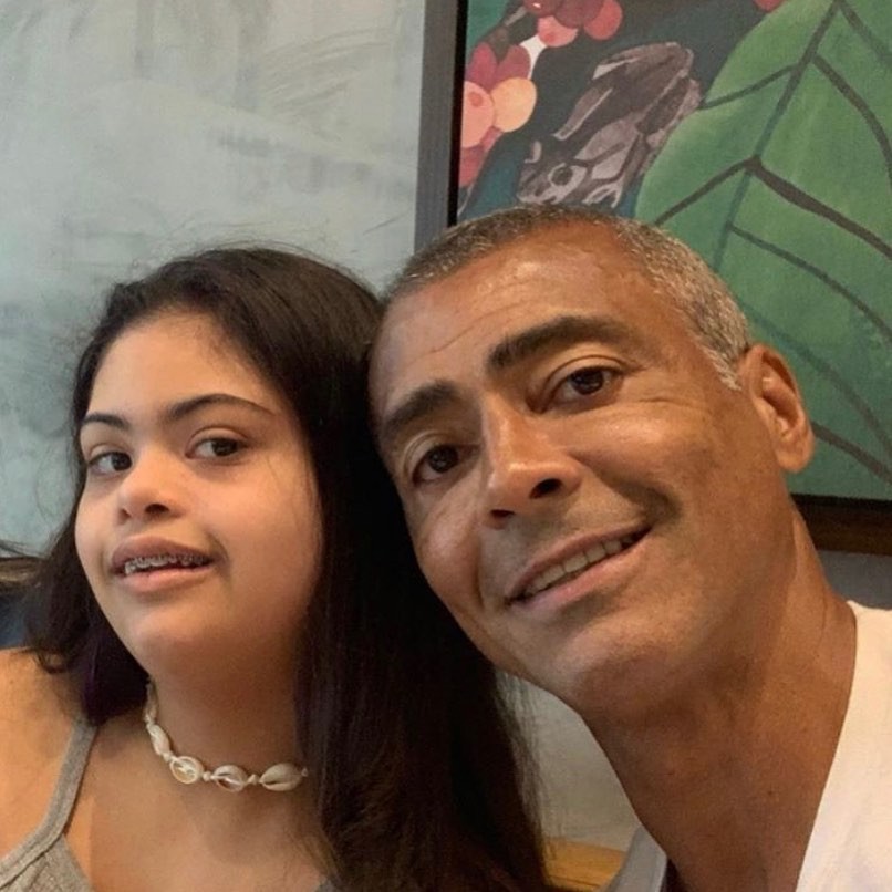 Romário Faria com a filha, Ivy, que completou 15 anos de idade (Foto: Reprodução/Instagram)