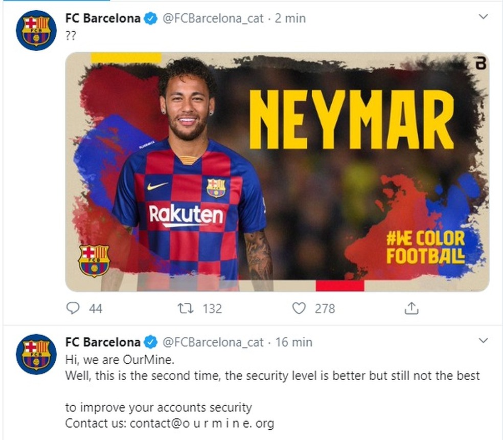 Hackers Invadem Redes Sociais Do Barcelona E Anunciam Volta De Neymar Futebol Espanhol Ge O seu estilo é você, escolha a sua tendência. hackers invadem redes sociais do