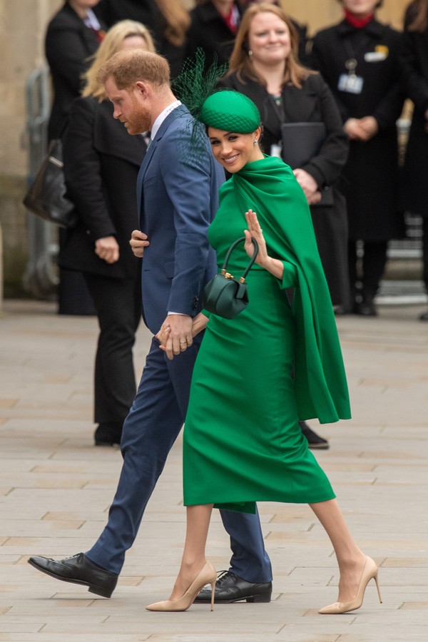 The Duke and Duchess of Sussex arrive at the Commonwealth Service at Westminster Abbey, London on Commonwealth Day. The service is their final official engagement before they quit royal life. (Photo by Dominic Lipinski/PA Images via Getty Images) (Foto: PA Images via Getty Images)