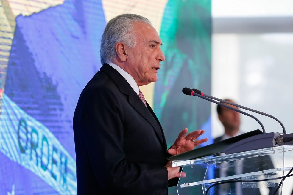 O presidente Michel Temer fez discurso de cerca de 1 hora sobre os 2 anos de governo (Foto: Marcos Corrêa/PR)