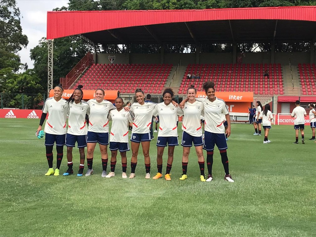 Reforços do time feminino do São Paulo para a temporada 2020 — Foto: Eduardo Rodrigues