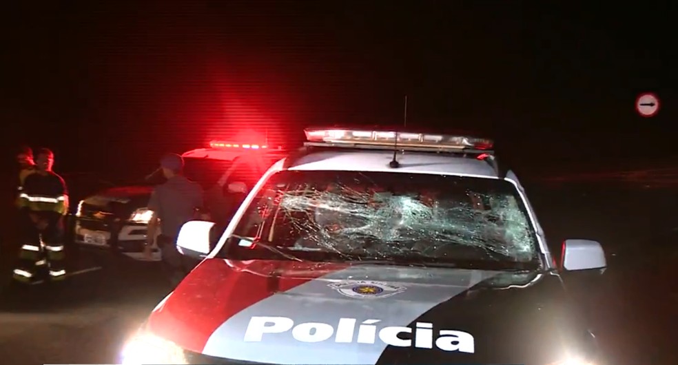 Perseguição terminou com três mortos na Rodovia Deputado Laércio Corte (SP-147), em Piracicaba' — Foto: Reprodução/EPTV
