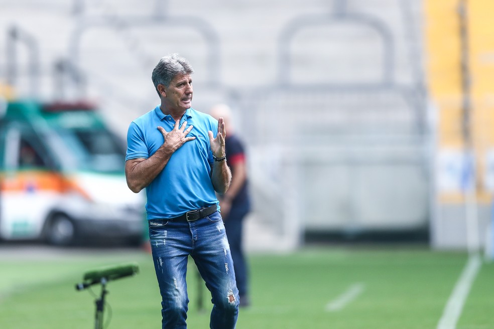 Renato Gaúcho, Grêmio 3x2 São Luiz — Foto: Lucas Uebel/DVG/Grêmio