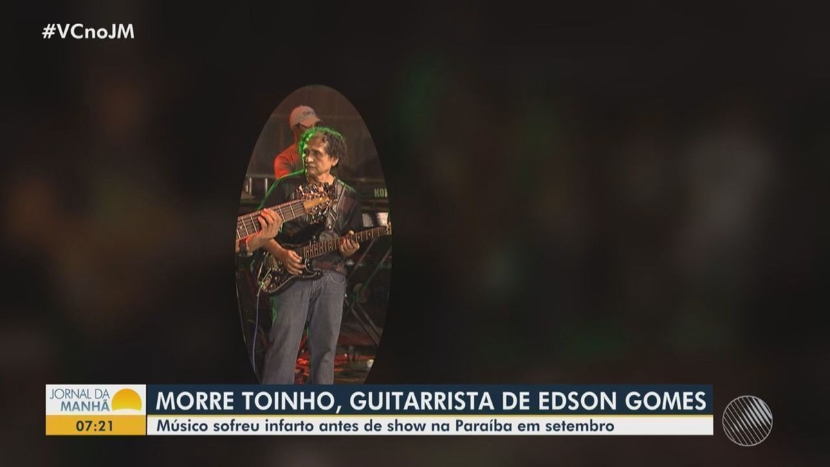 Morre músico de Edson Gomes que teve parada cardíaca em cima do palco,  antes do início de show na Paraíba | Bahia | G1