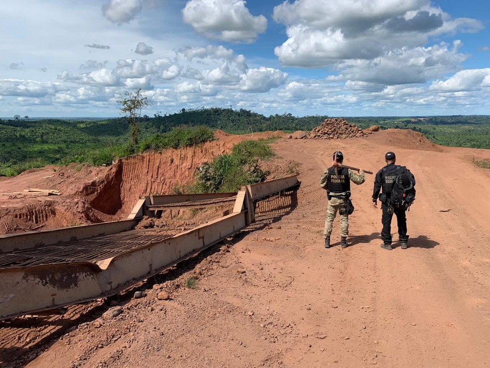 Operação combate extração ilegal de minérios no Pará. — Foto: Reprodução / Polícia Federal