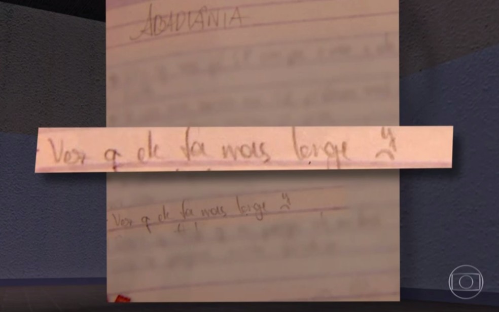 Mulher escreveu em diário sobre abusos de João de Deus em Abadiânia, Goiás — Foto: Reprodução/TV Globo