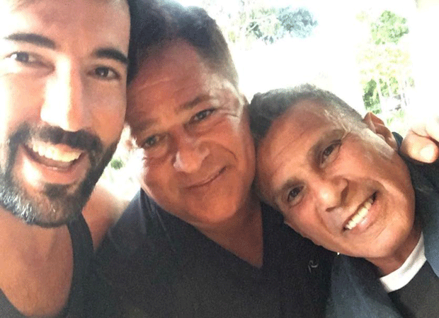 Sandro Pedroso com Leonardo e Eri Johnson (Foto: Reprodução/Instagram)