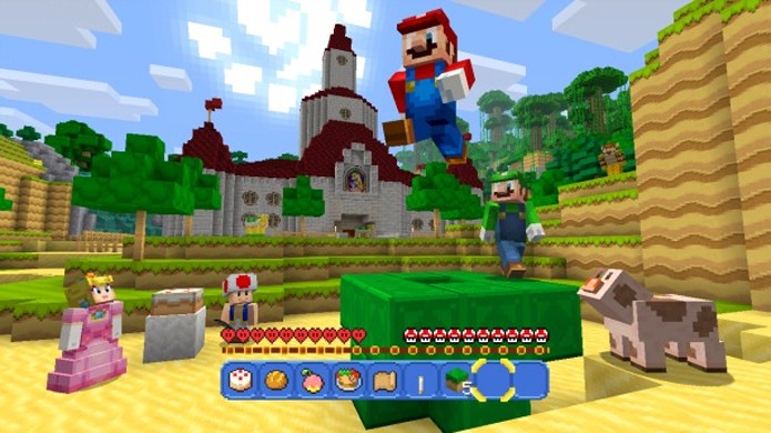 Super Mario Bros. traz mundo e roupas exclusivas para Minecraft: Wii U Edition (Foto: Reprodução/Game Informer)