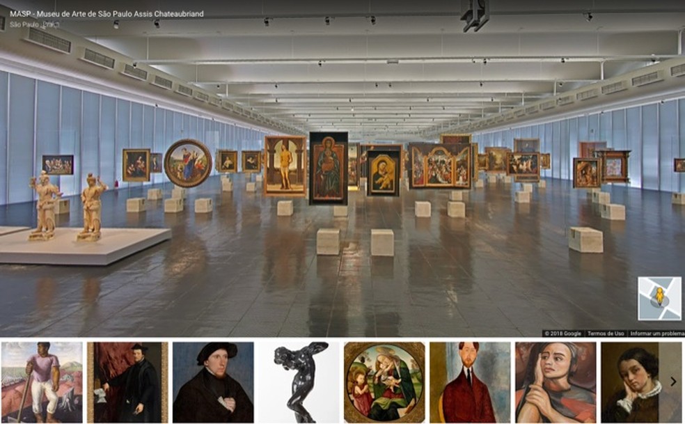 Visita virtual em um museu com o serviço Google Arts and Culture — Foto: Reprodução/Marvin Costa