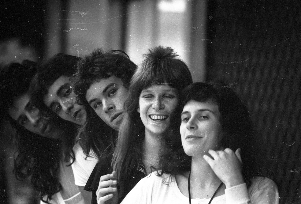 Rita Lee e a banda Tutti-Frutti, em 1973 — Foto: Paulo Moreira/Agência O GLOBO