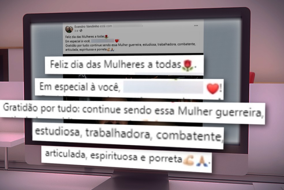 Dois dias antes de ser preso, vereador postou homenagem à mulher — Foto: Reprodução/Facebook
