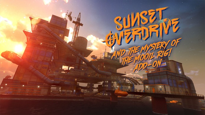 Plataforma de petróleo vira playground no primeiro DLC de história de Sunset Overdrive (Foto: Gematsu)