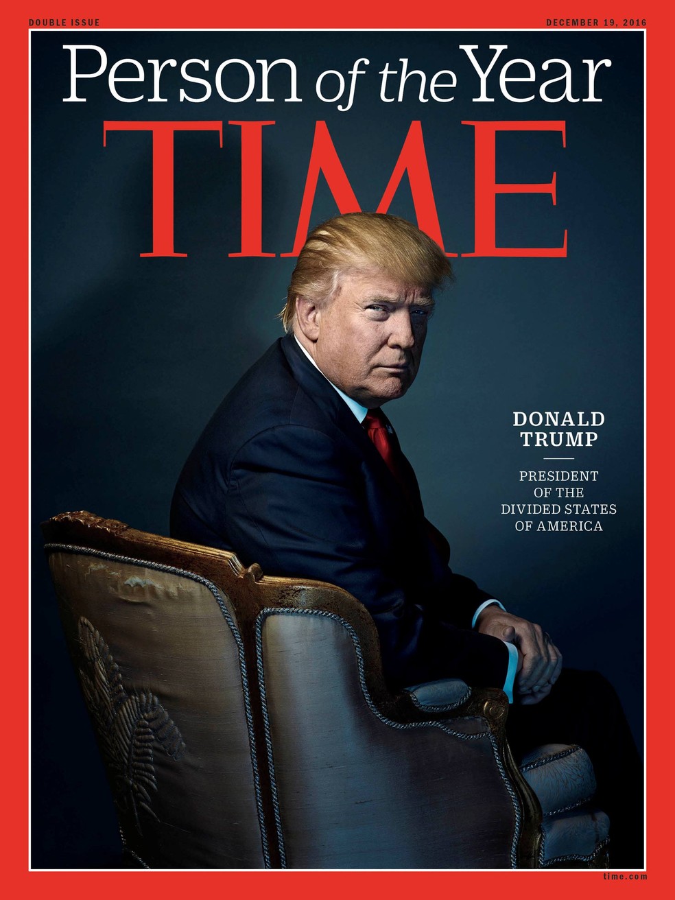 Donald Trump foi eleito 'pessoa do ano' pela revista Time (Foto: Time Magazine/Reuters)