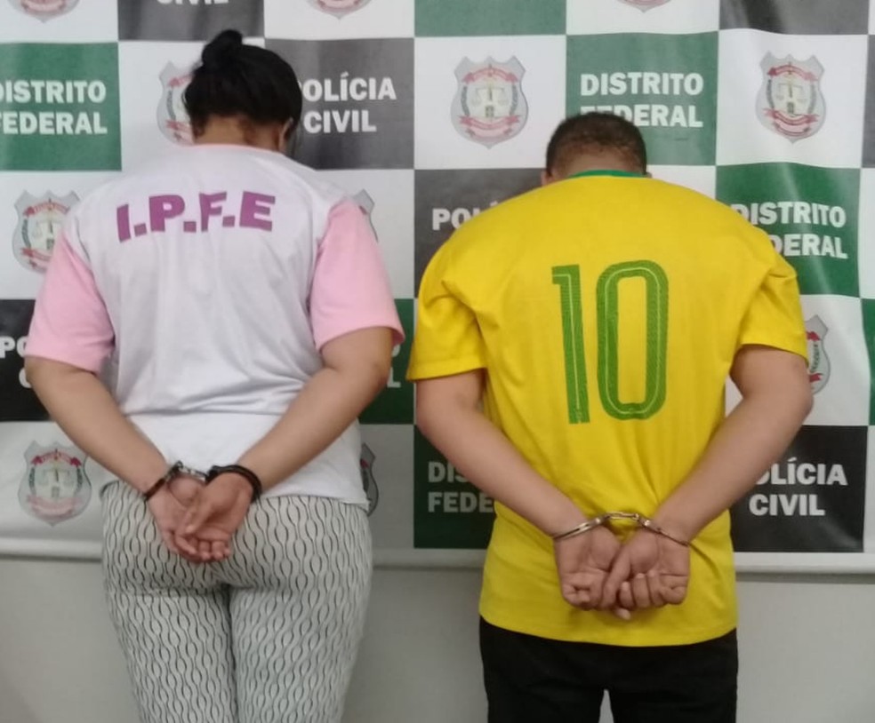 Casal é preso suspeito de matar filhos com injeção de insulina no DF — Foto: Polícia Civil do DF/Divulgação 