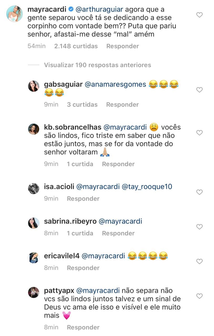 Mayra Cardi elogia corpo de Arthur Aguiar em foto (Foto: Reprodução/Instagram )