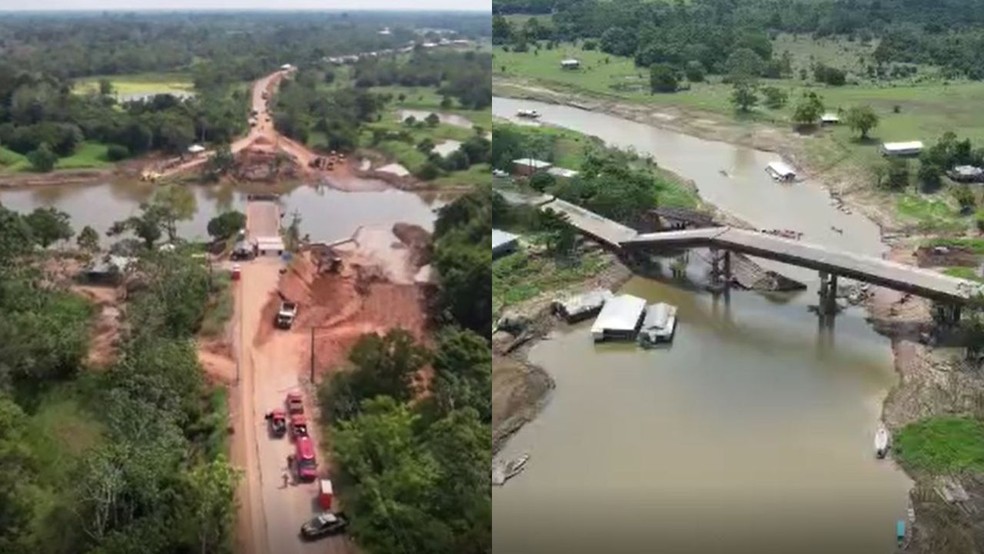 Dnit descarta ideia de instalar ponte metálica em trecho da BR-319 que  desabou, diz governador do AM | Amazonas | G1