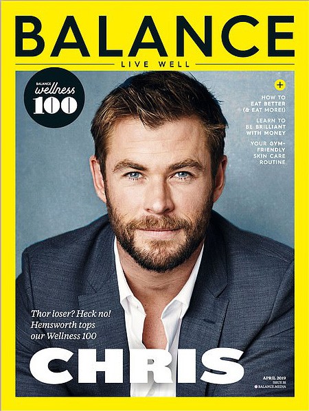 Chris Hemsworth na capa da revista Balance (Foto: Divulgação)