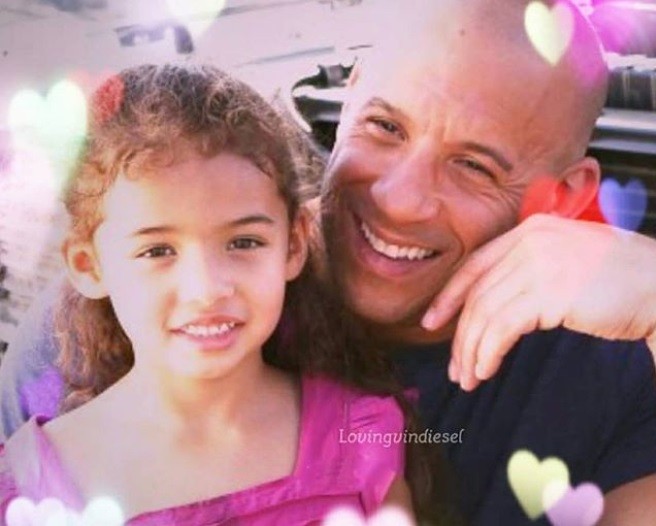 Vin Diesel com a sua filha mais velha, Hania (Foto: Instagram)