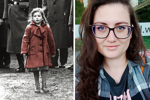 Oliwia Dabrowska em 1993, em A Lista de Schindler, e hoje (Foto: divulgação e reprodução instagram)