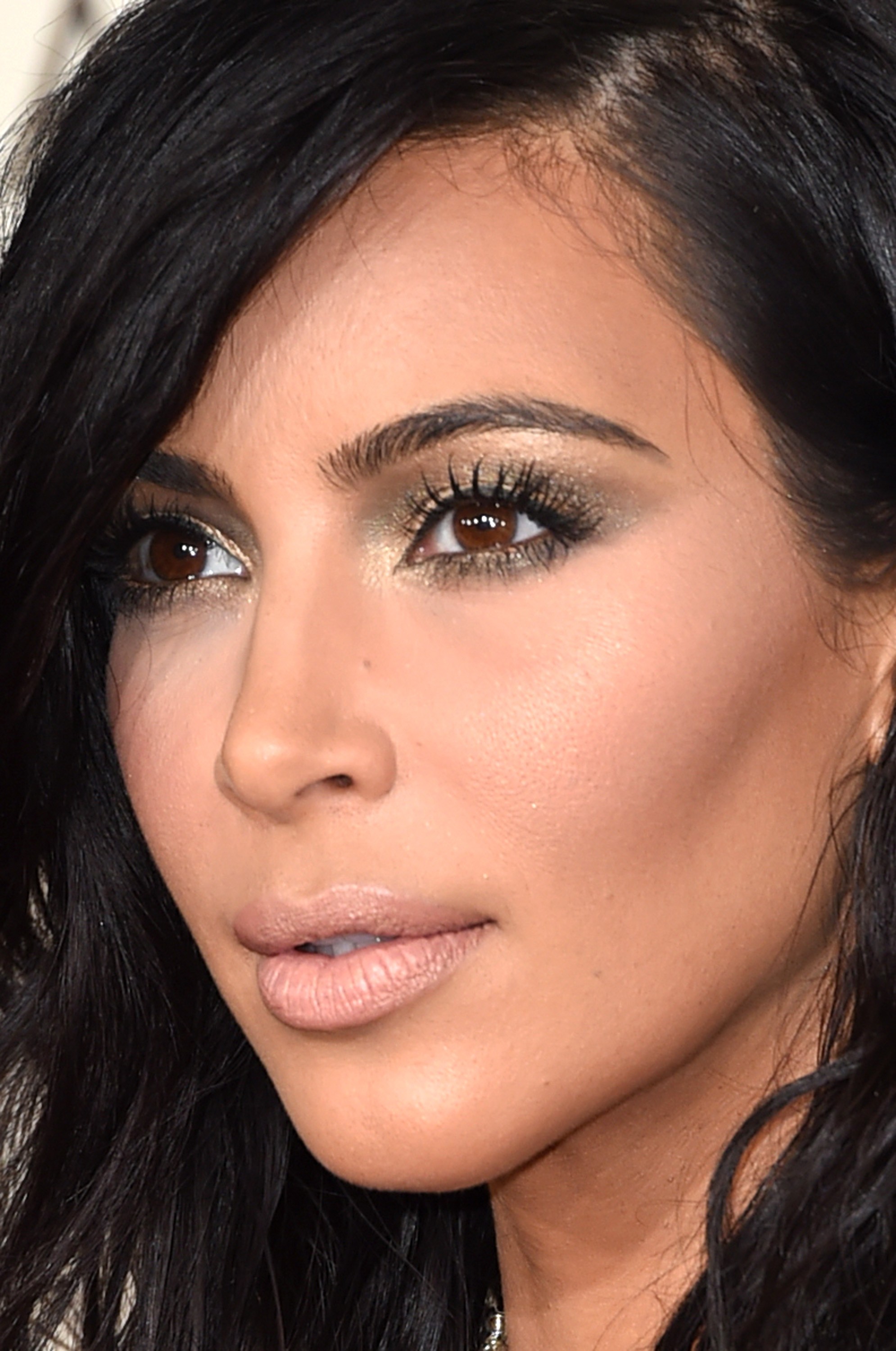 A maquiagem tradicional de Kim Kardashian (Foto: Getty Images)