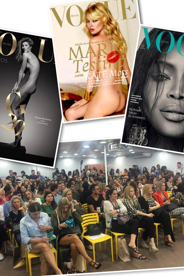 Fashionistas lotaram a sala de palestras do Veste Rio para o Vogue Masterclass, que revela bastidores de capas históricas da Vogue Brasil (Foto: Instagram/Reprodução)