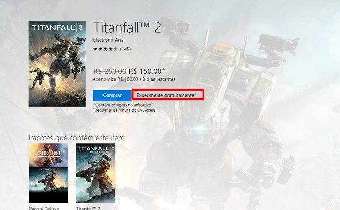 Titanfall 2 está sendo vendido com preço reduzido para Xbox One (Foto: Reprodução/Felipe Demartini)