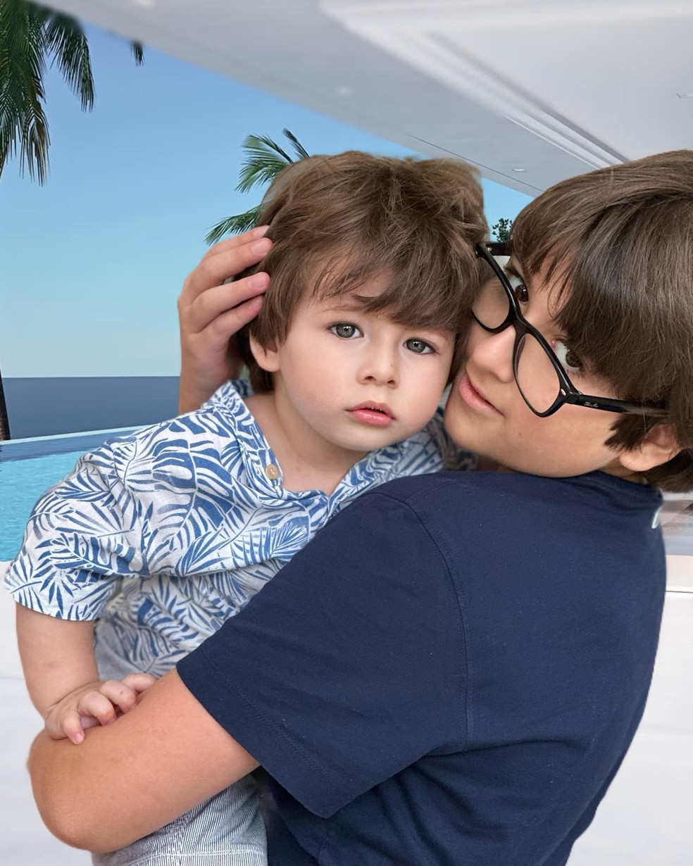 Thor e Davio, filhos de Lygia Fazio — Foto: Instagram