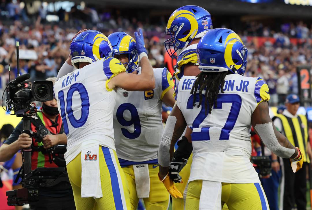 Comemoração do Los Angeles Rams no Superbowl LVI