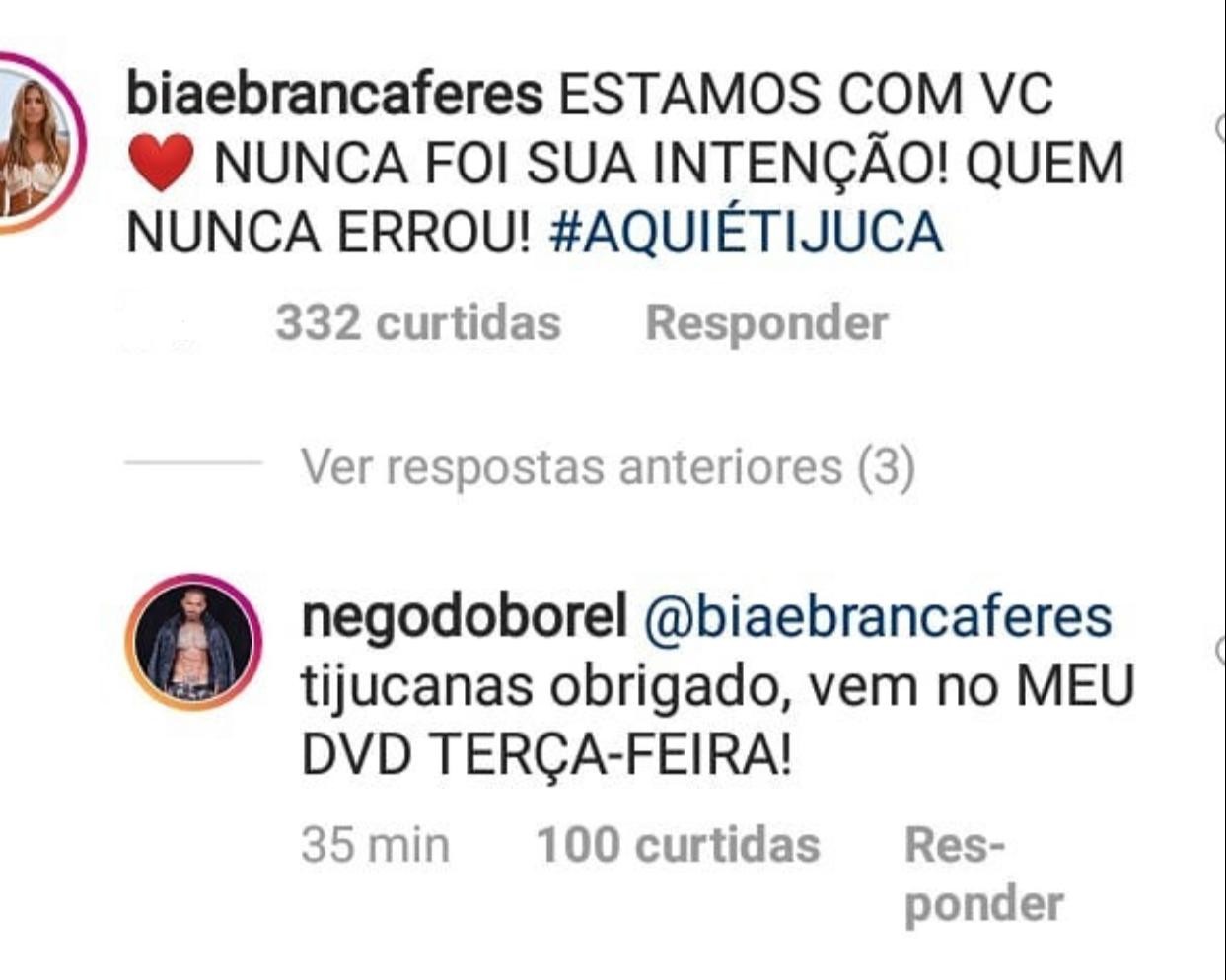 Famosos apoiam Nego do Borel (Foto: reprodução/Instagram)