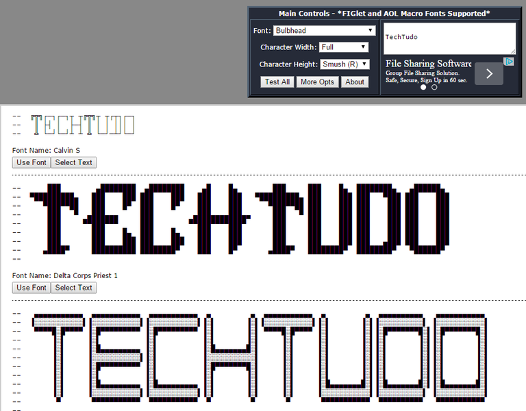 Text To ASCII Art Generator | Download | TechTudo