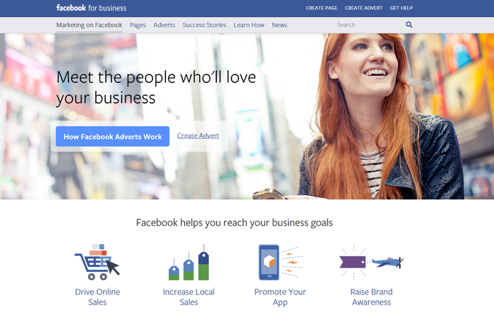 Página verdadeira do Faceboor for Business (Foto: Reprodução/Facebook)
