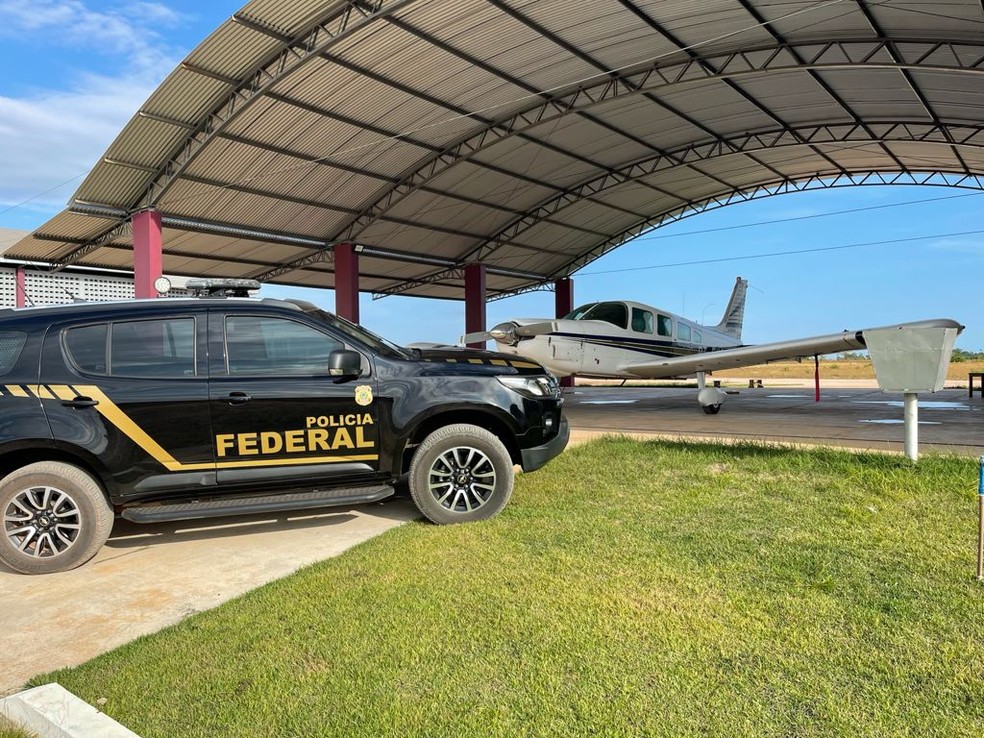 Operação Vikare - PF cumpriu mandados no aeródromo de propriedade de Isaac Alcolumbre' — Foto: Polícia Federal/Divulgação