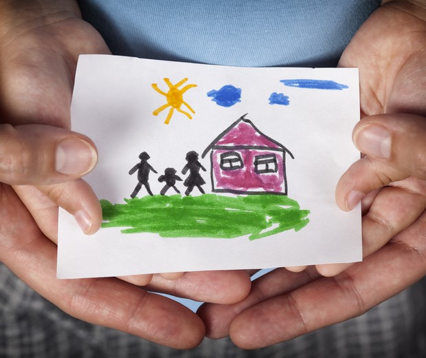 Desenho mostra o sonho de ter uma família (Foto: Thinkstock)