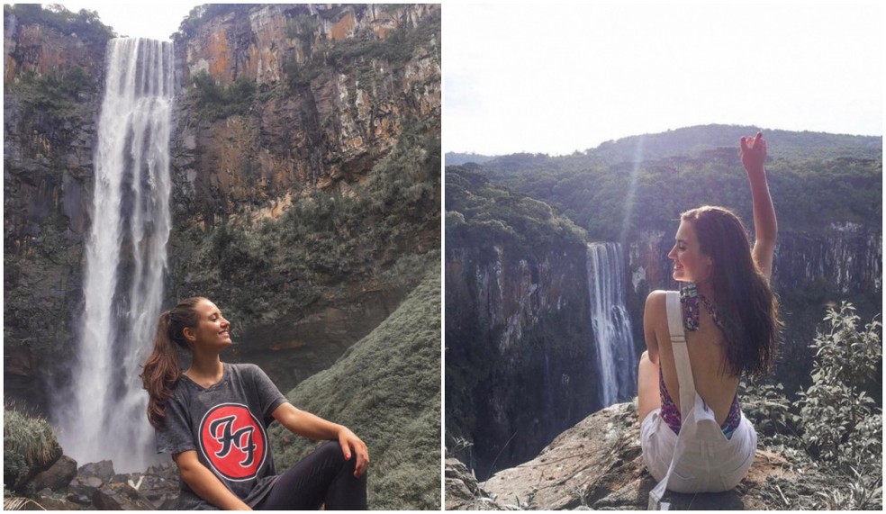 Carol nasceu em Prudentópolis, cidade conhecida como a "terra das cachoeiras gigantes" — Foto: Arquivo pessoal