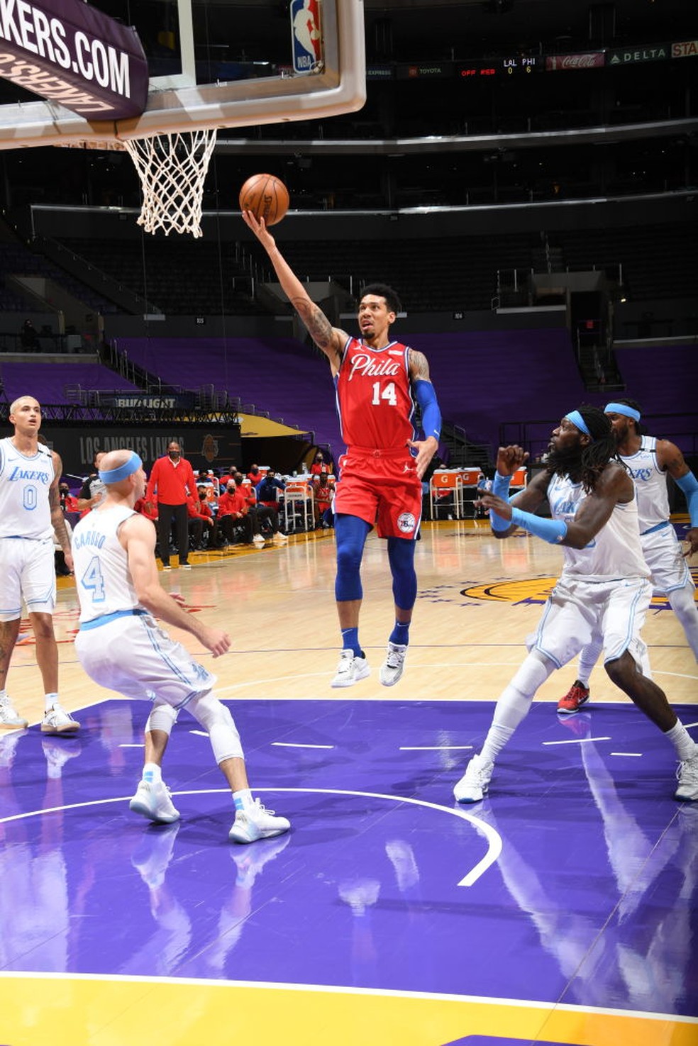 Danny Green estava livre, leve e solto no Staples Center — Foto: Getty Image