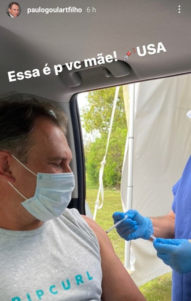 Paulo Goulart dedica vacina à ma~e, Nicette Bruno, vítima da Covid-19 (Foto: Reprodução/Instagram)