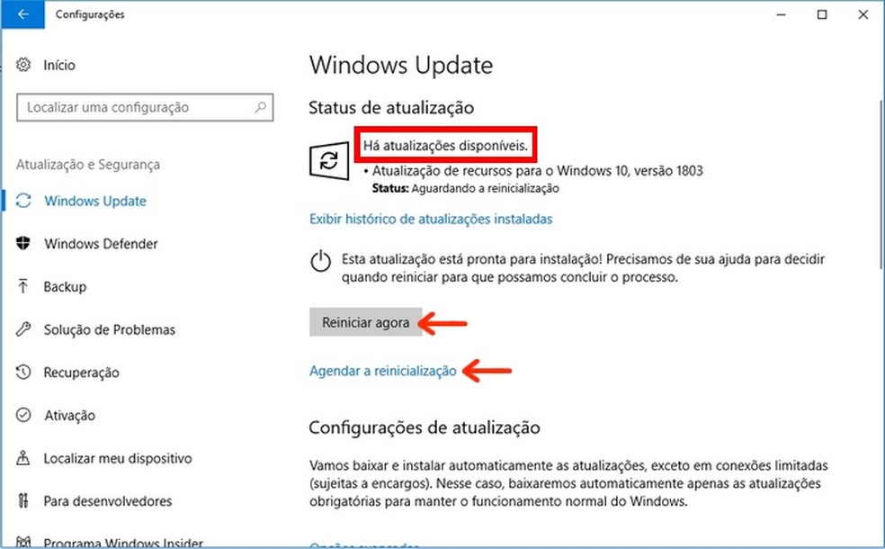 windows update no windows 10