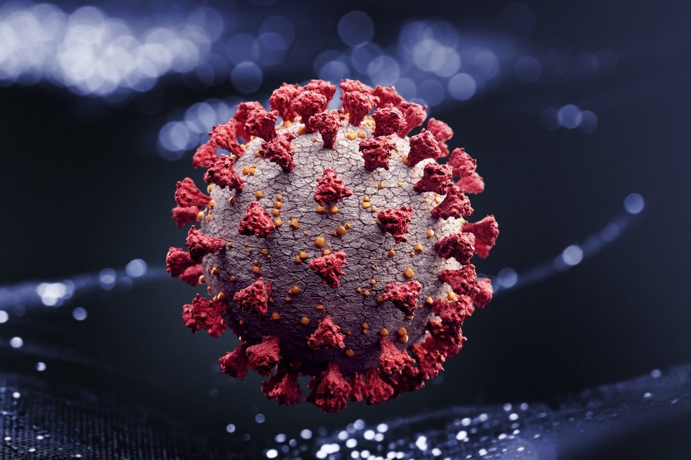 Estrutura do coronavírus tem formato de coroa — Foto: Radoslav Zilinsky/Getty Images/Arquivo