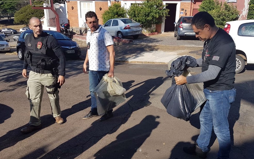 Material apreendido dentro da Operação Luz da Infância II na região de Campinas (Foto: André Natale/EPTV)