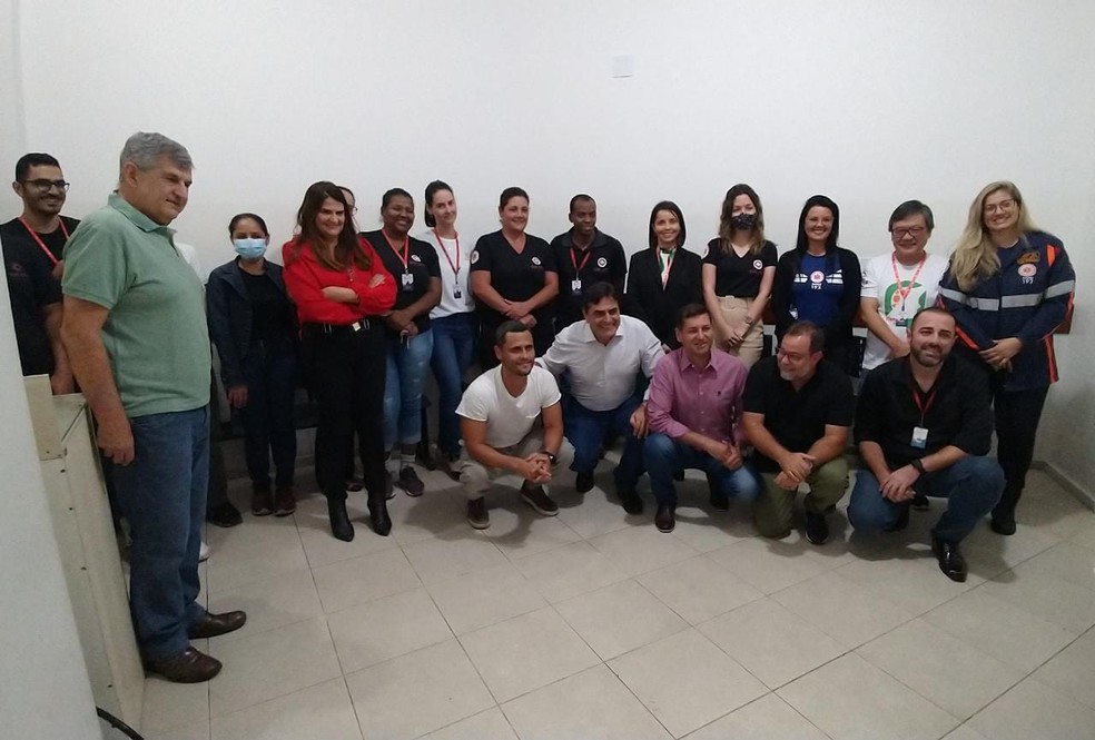 Reunião onde foi feito o anúncio das emendas ocorreu na segunda-feira (25)  — Foto: Samu/Divulgação