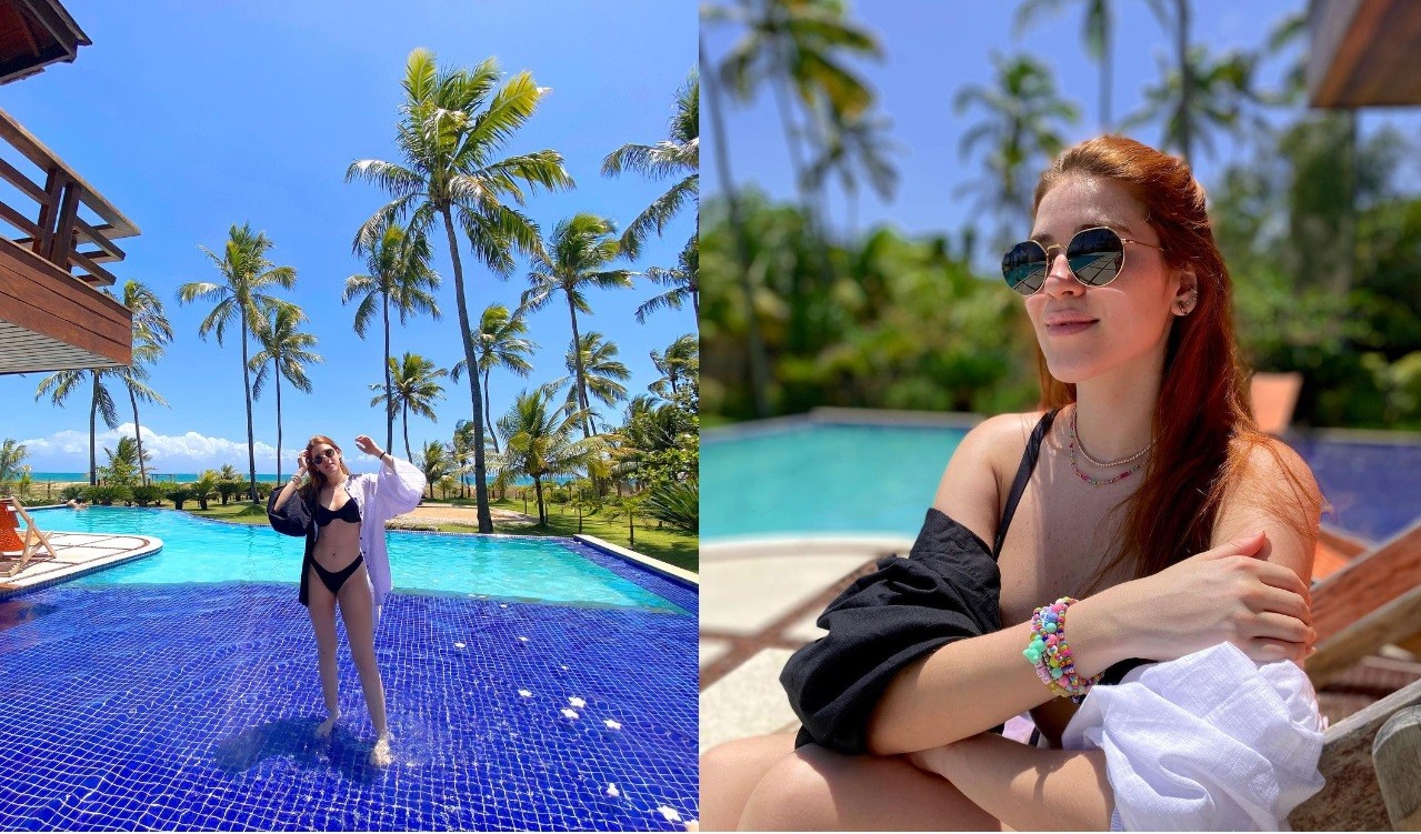 Ana Clara posa na piscina de resort luxuoso (Foto: Reprodução Instagram)