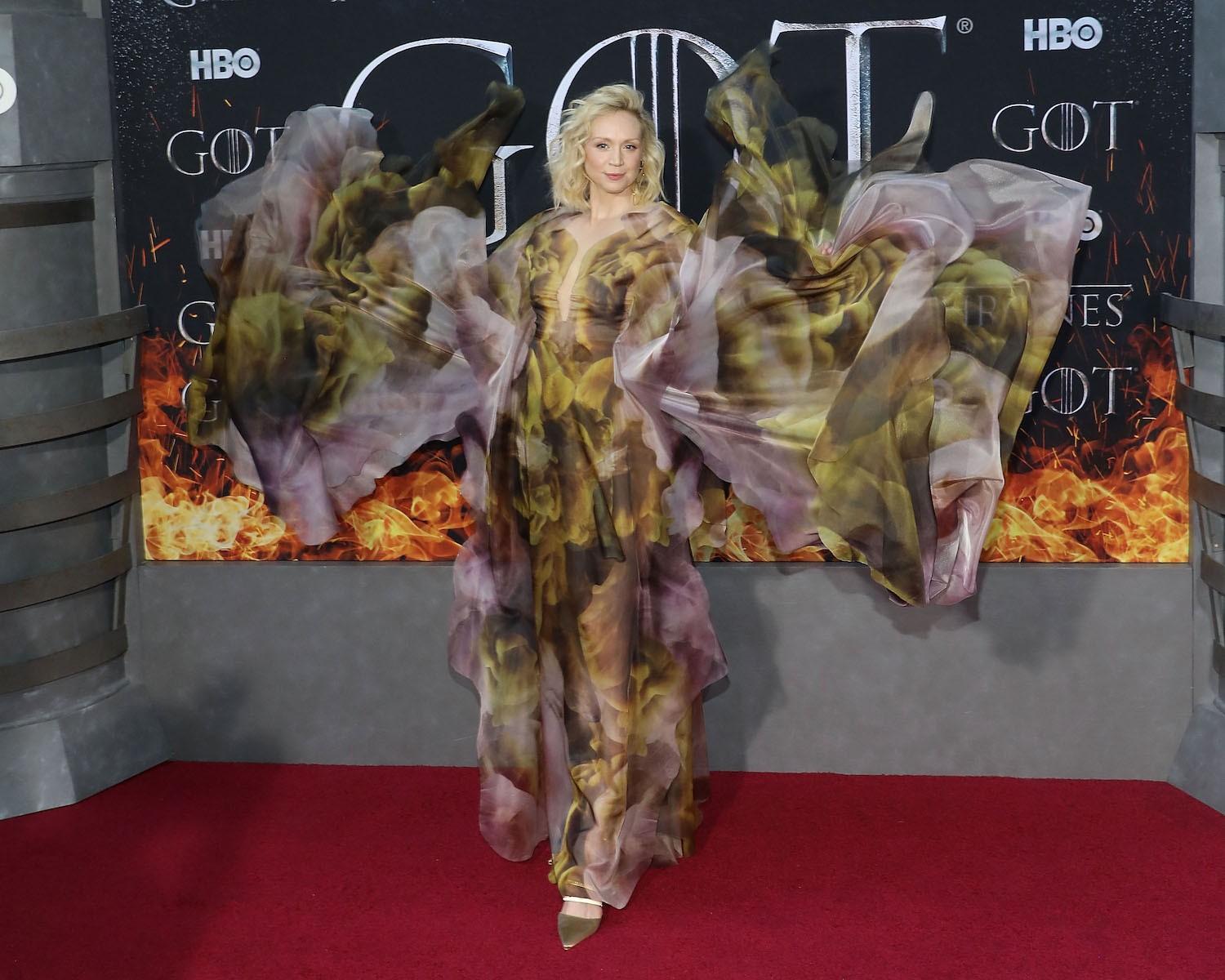 Gwendoline Christie na pré-estreia de Game of Thrones em Nova York (Foto: Getty Images)
