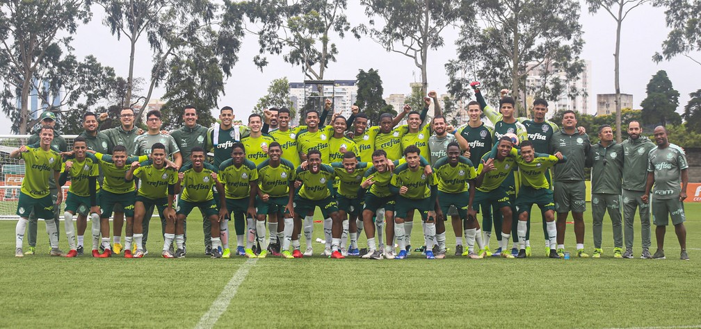 Jogadores do Palmeiras sub-20 vão ficar em um esquema de bolha durante a Copinha — Foto: Angelo Salvioni/Ag. Palmeiras