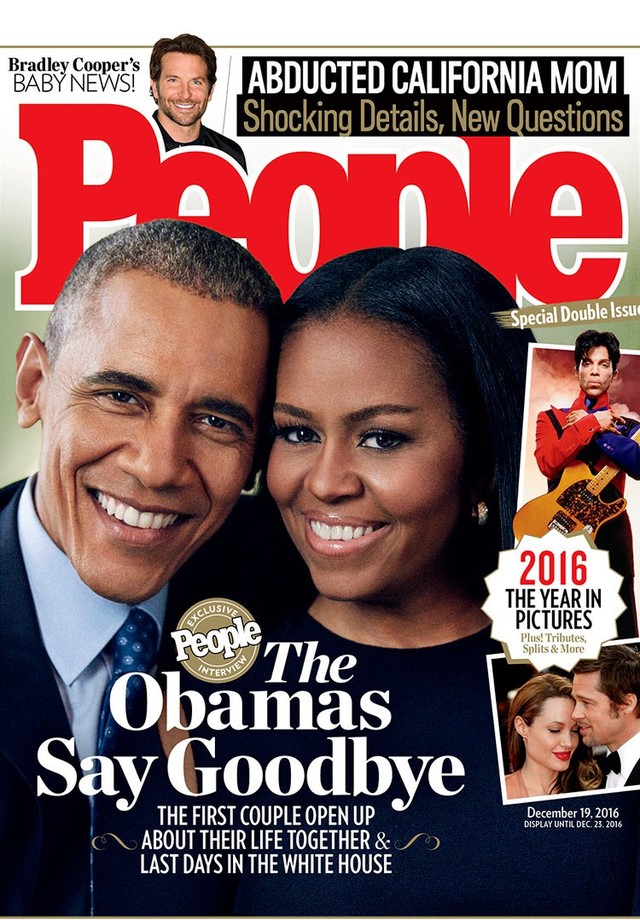 Barack e Michelle Obama posam para a nova edição da revista People (Foto: Reprodução)