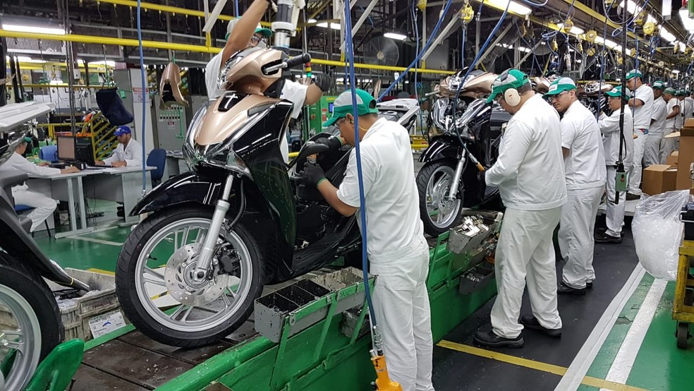 Fábrica da Honda em Manaus (AM) — Foto: Rafael Miotto/G1