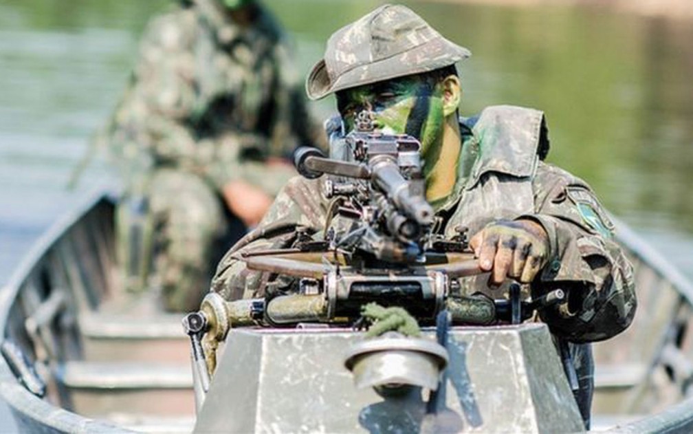 Exército brasileiro convidaram os EUA, em 2017, para participarem de um exercício militar na tríplice fronteira amazônica, entre Brasil, Peru e Colômbia — Foto: Exército Brasileiro