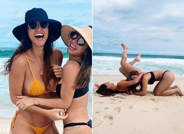 Débora Nascimento e Gisele Alves na praia (Foto: Reprodução/Instagram)