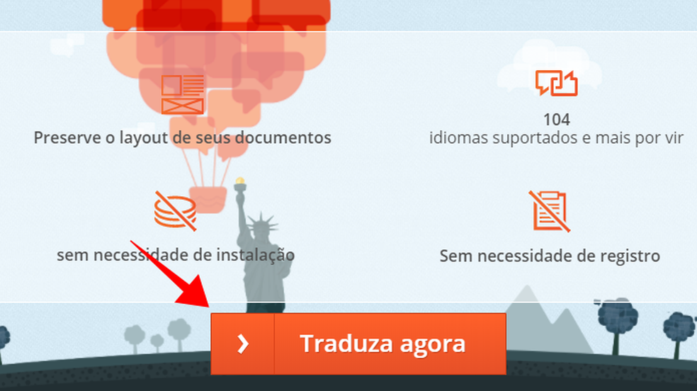 Use o Online Doc Translator para traduzir documentos — Foto: Reprodução/Paulo Alves