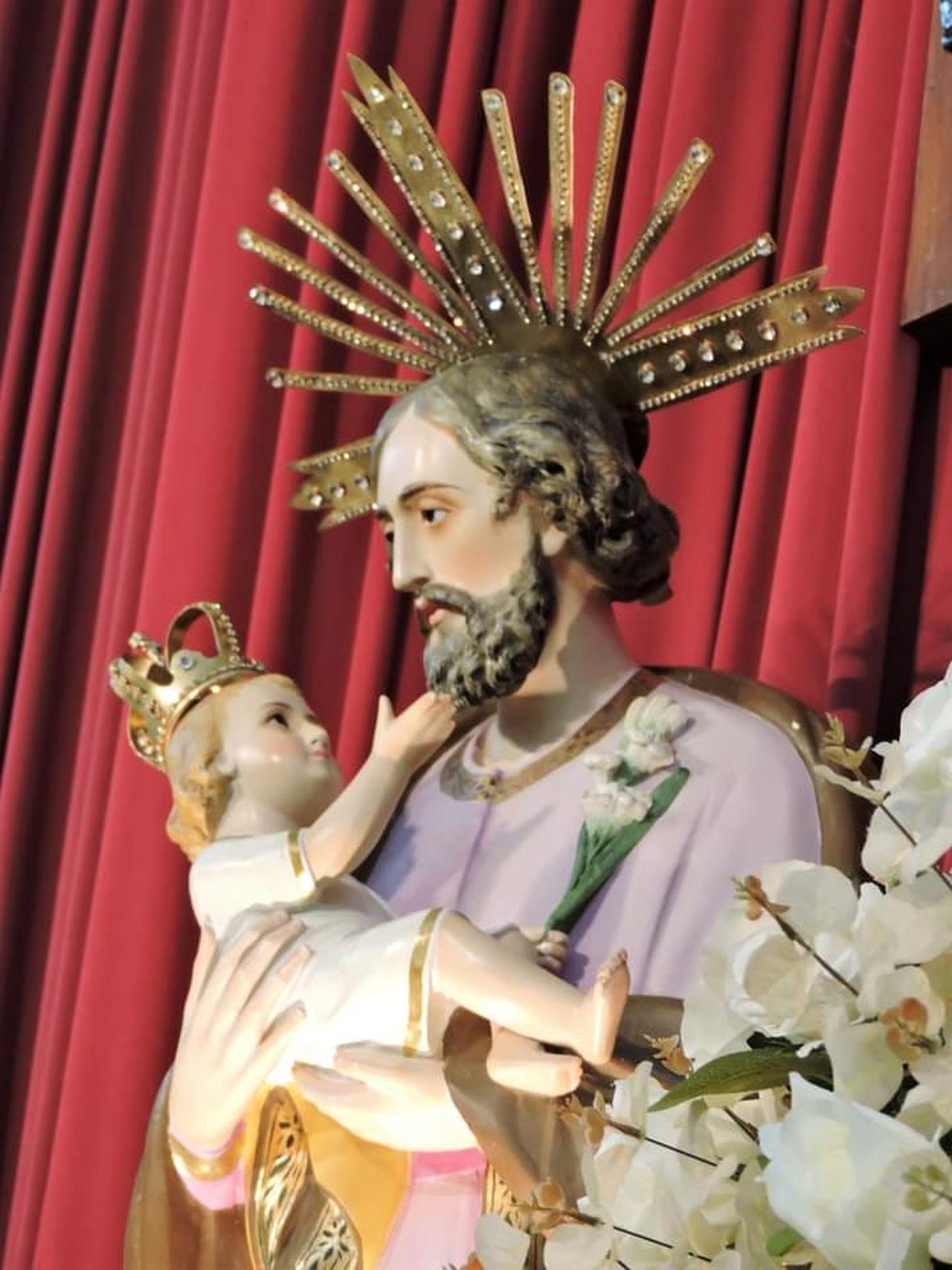 Imagem de São José na paróquia de Juazeiro do Norte, no Ceará — Foto: Pastoral de Comunicação da Paróquia São José